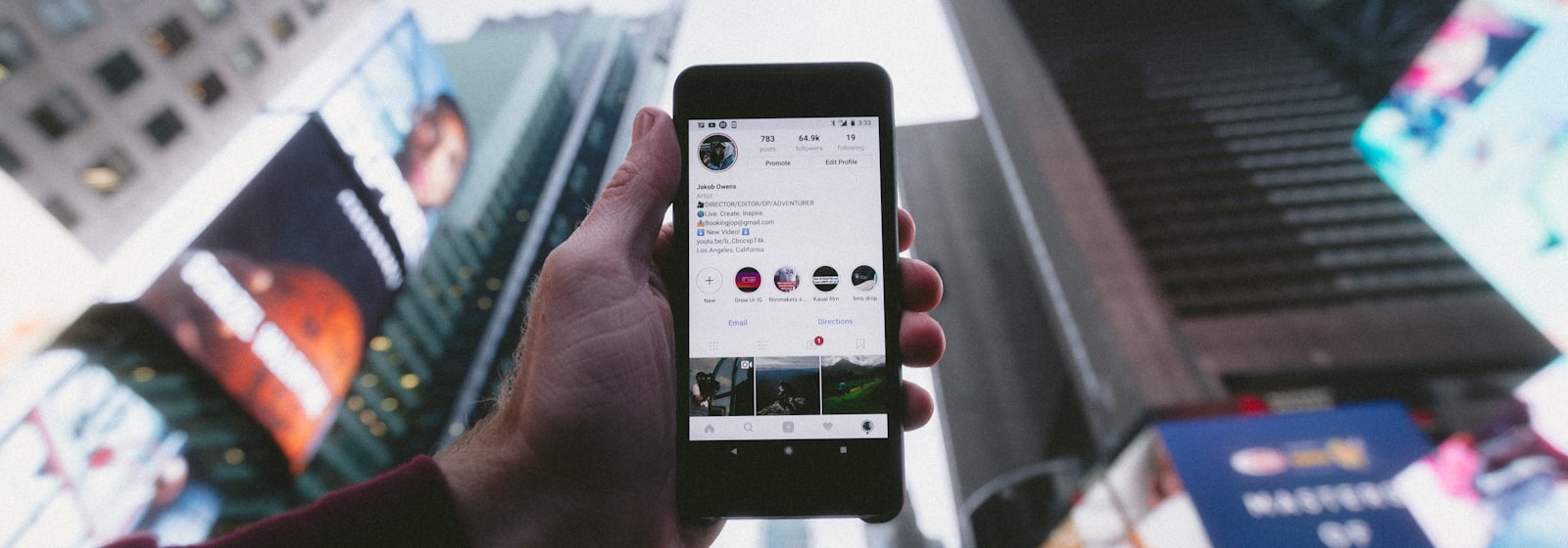 Content creator filming a short-form video for a brand's social channels