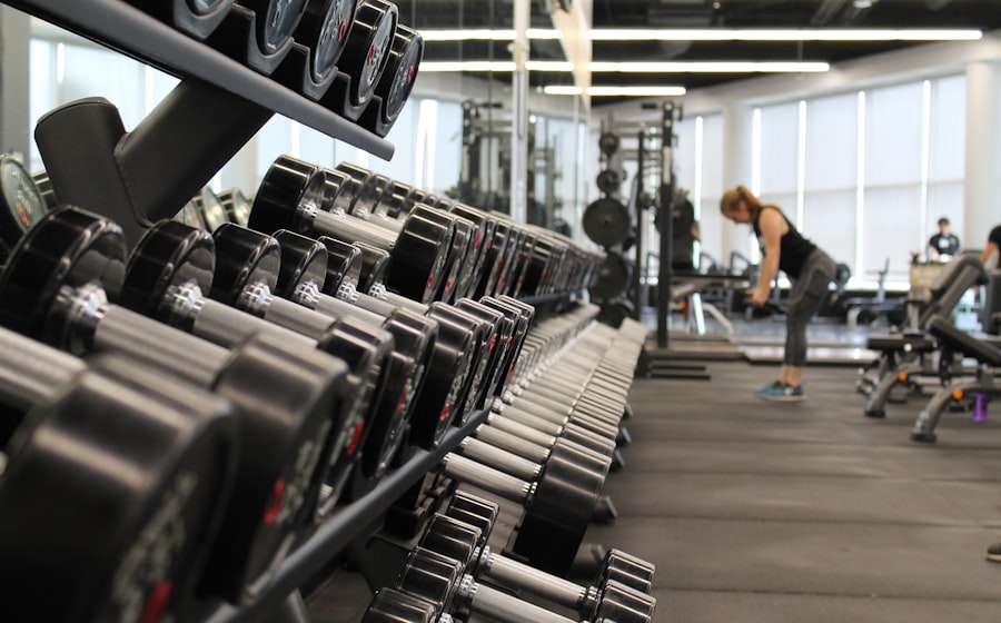 Trainer checking in with a client at a gym