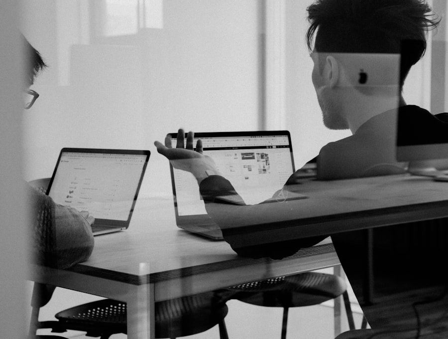Social media manager scheduling a month of posts on a content calendar